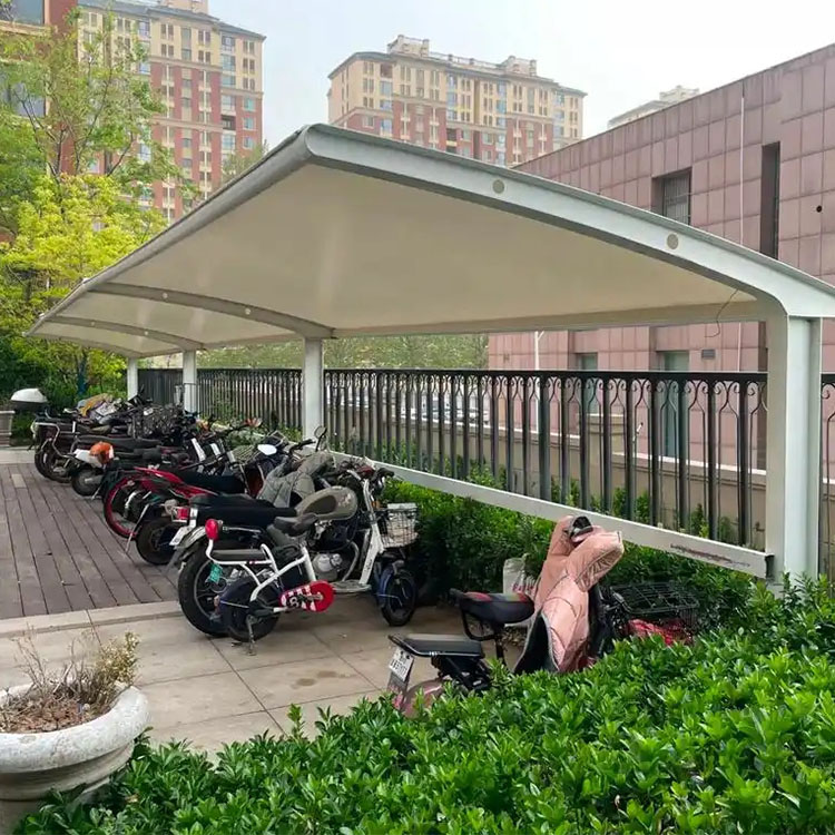 浪卡子县膜结构电动车棚